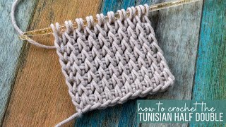 Tunisian Half Double Stitch Tutorial [upl. by Aney]