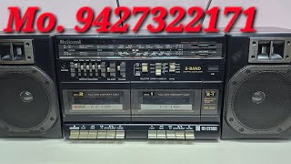 National RXCT800 4 Band Radio amp double cassette recorder very good look and all working [upl. by Ayekat]