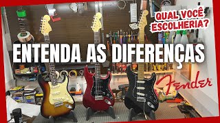 COMPAREI 3 modelos de Fender USA Standard Highway one e American Special  HSS ou SSS [upl. by Ethelred]