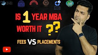 1 Year MBA  Fees amp Placements Executive MBA IIM  ISB  XLRI  SP Jain Learn from IIM Alumnus [upl. by Stoeber]