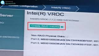 How to config RAID 1 VROC controller on HPE Gen10 plus V2 [upl. by Euqirdor]