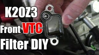 8thgen Civic Si VTC Filter Replacement  K20Z3 [upl. by Woothen]