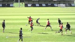 Swansea City Video Training  10th October 2013 [upl. by Blau]