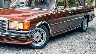 W116 MercedesBenz 450 SEL 69 with BBS wheels 1979 [upl. by Aicsila903]