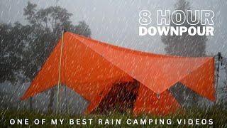 🌧️ SUPER RAIN❗SOLO CAMPING in very long heavy rain 🌧️ Strong Wind Rainstorm RAIN ASMR [upl. by Jeri876]