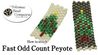 Fast Odd Count Peyote Stitch [upl. by Demodena660]