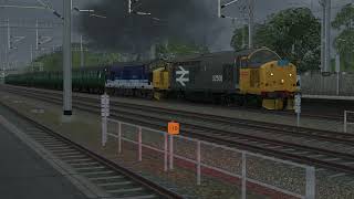 Class 37s No 37508 and 37422 Robert F Fairlie depart Tamworth with The Golden Arrow 2342024 [upl. by Secunda789]