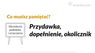 Przydawka dopełnienie okolicznik części zdania [upl. by Dorelle]