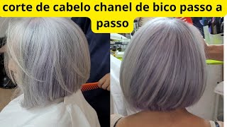 como fazer um corte de cabelo chanel de bico passo a passo [upl. by Shelley]