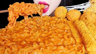 ASMR CHEESY CARBO FIRE NOODLE CHICKEN CHEESE BALL 까르보불닭 뿌링클 치킨 치즈볼 먹방 EATING SOUNDS MUKBANG [upl. by Anahs]