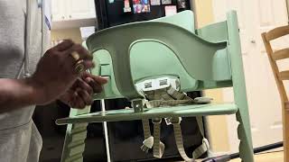 How to open baby set on Stokke Tripp Trap high chair [upl. by Ydissak]