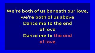 Madeleine Peyroux  Dance Me to the End of Love karaoke [upl. by Elsy]