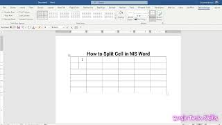 How to Split Cell in MS Word Like a Pro How to Split Cell in MS Word for Beginners [upl. by Berthold]