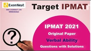 IPMAT 2021  IIM Indore  VA  Previous year paper  IPMAT 2022  English  Original Question [upl. by Brion817]