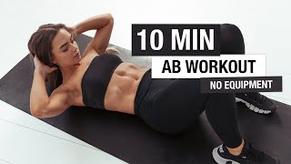 10 MIN AB WORKOUT No Equipment [upl. by Salomo923]