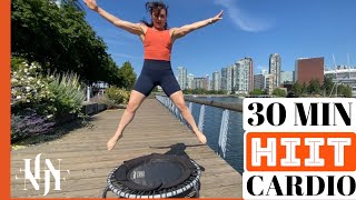 30 Min HIIT Trampoline Rebounder Workout Follow Along [upl. by Leiru]