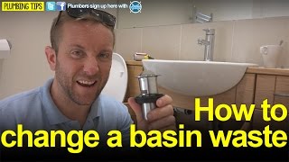 HOW TO CHANGE A BASIN WASTE  Plumbing Tips  Basics [upl. by Marshall535]