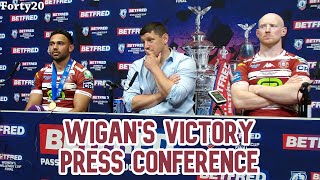 Wigan Warriors Challenge Cup Winners Press Conference  Forty20 TV [upl. by Ayitahs]