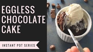 Eggless chocolate cake in electric pressure cooker  Instant pot baking [upl. by Oirazan]