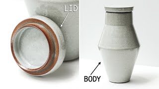 Making a Pottery Wheel Thrown Jar — Lid amp Body Part 1 [upl. by Marika272]