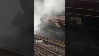 steam locomotive hercules leaving hythe station kent [upl. by Nwahsat753]