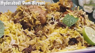 Hyderabadi Dum Biryani Recipe  Hyderabadi Dum Biryani Restaurant Style [upl. by Enhpad]