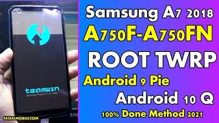 How To Root Samsung A7 SMA750FSMA750FN Android 10 Q TWRP Root 100 Done 2021 Method [upl. by Dail122]