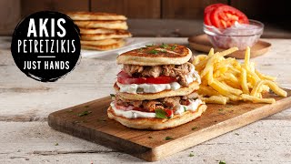 Savory Pancakes with Chicken Gyro  Akis Petretzikis [upl. by Savil778]