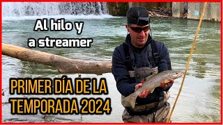 Pesca al hilo y a streamer Apertura de la temporada 2024 flyfishing catchandrelease trout [upl. by Nyar]