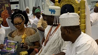 MOMENT YINKA TNT GREETS OONI OF IFE AFTER LAUNCHING OSRA MAGAZINE 2023 [upl. by Ardnauq]