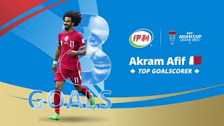 asiancup2023  Yili Top Goalscorer  Akram Afif [upl. by Sehcaep]