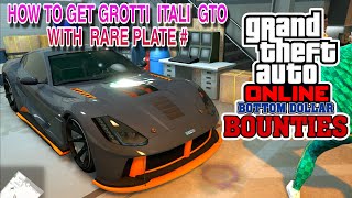 HOW TO GET THE GROTTI ITALI GTO With LS PANIC Plate  IN GTA ONLINE [upl. by Veejar]