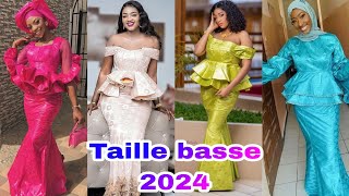 New modèl taille basse sénégalais en bazin et geztner fashion model mode senegal couture style [upl. by Anaujnas]