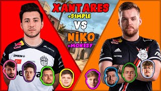 Xantares vs Niko pt2 With S1mple and Monesy  FPL Csgo Stream Battles [upl. by Arema]