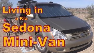 Van Tour of Nomad Living in a Kia Sedona Minivan [upl. by Adiari326]