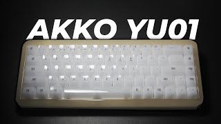 Akkos First RESIN Keyboard — Akko YU01 White Jade  Akko V3 Piano Pro Special Version [upl. by Elyad101]