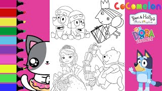 Christmas Coloring Book Compilation for Kids Bluey Paw Patrol CoComelon Sofia the First Ben amp Holly [upl. by Amandy]