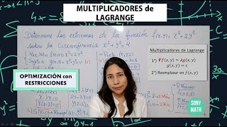 MULTIPLICADORES de LAGRANGE Máximos y Mínimos [upl. by Annauqahs]