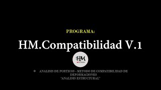 HMCompatibilidad V1 📲  MÉTODO DE COMPATIBILIDAD DE DEFORMACION  ANÁLISIS ESTRUCTURAL  HebMERMA [upl. by Tila]