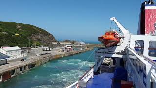 Stena Line Fishguard to Rosslare Irish Sea ferry Stena Europe departing Fishguard [upl. by Desirea732]