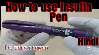 How to use an insulin pen in Hindi [upl. by Arrim]