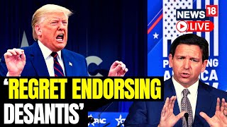 Trump Attacks Florida Guv Ron DeSantis As 2024 Presidential Race Heats Up  Donald Trump Speech [upl. by Zere]