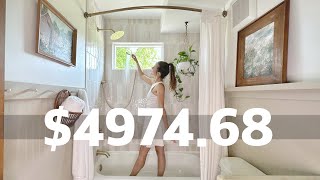 DIY Bathroom Renovation Under 5000 Total Cost Breakdown [upl. by Herrera778]