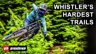 Attempting Every Double Black Diamond In The Whistler Bike Park In A Day [upl. by Ttenna628]