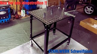 Neuzugang STAHLWERK Schweißtisch  Schweißtest stahlwerk schweißer schweißen handwerk schrauben [upl. by Pellet]