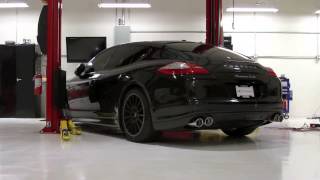 2012 Panamera Turbo S Stock vs Akrapovic Evolution Exhaust System HG Motorsports [upl. by Odinevneib]