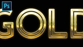 Ultimate Gold Text Effect  Photoshop Tutorial [upl. by Leahcimed210]