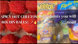 How to Make the Best Hot Cheetos Boudin Balls  Spicy and Crispy Recipe [upl. by Drucill]