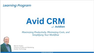 Avid CRM Training May 16 2024 [upl. by On]