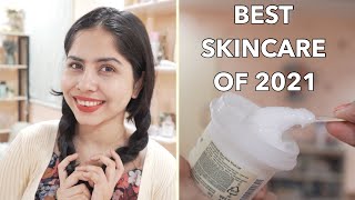 BEST SKINCARE PRODUCTS OF 2021  Face Wash Toner Serum Moisturizer Sunscreen amp More [upl. by Born]